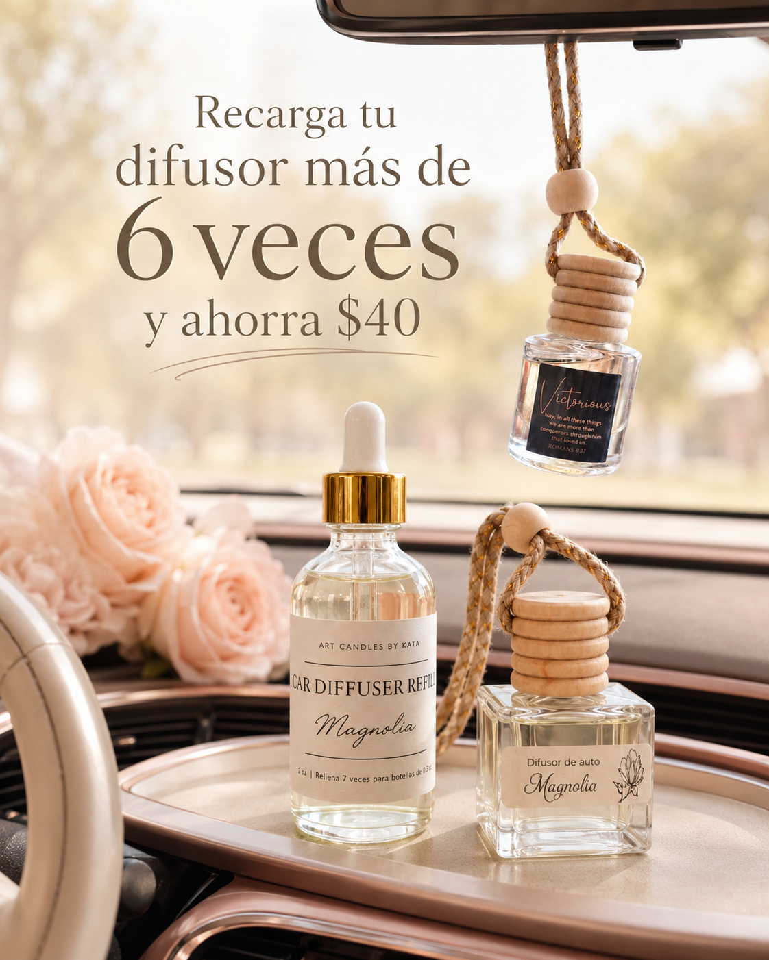 Refill + difusor de auto
