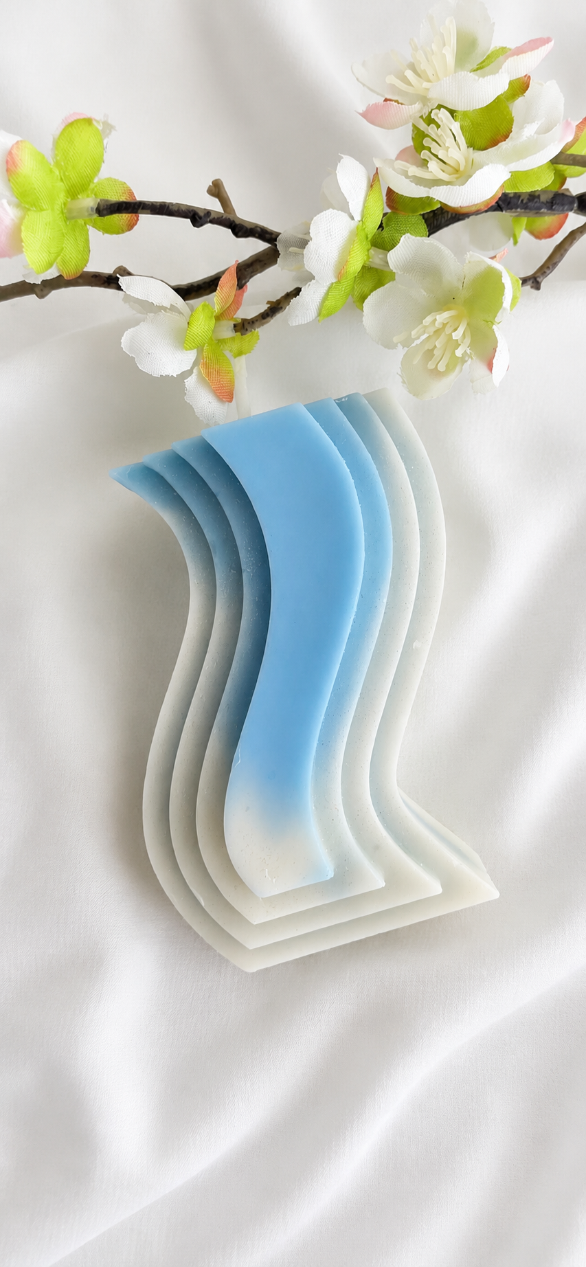 Vela decorativa Onda azul