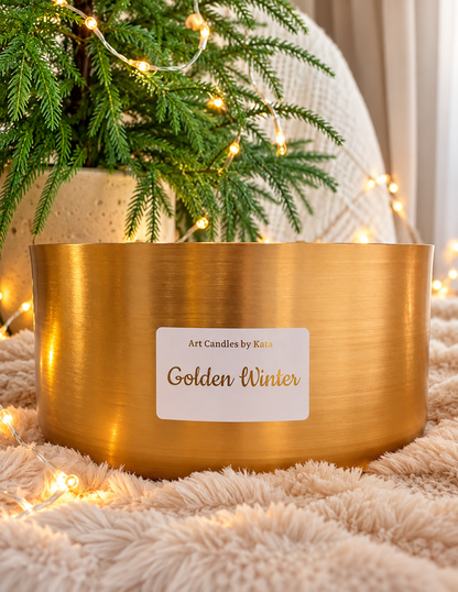 Golden Winter Luxury Candle