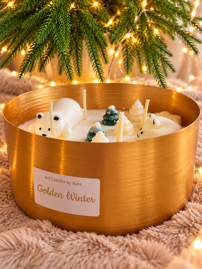 Golden Winter Luxury Candle