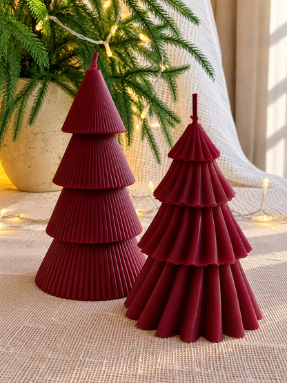Pinos Escultóricos Velas Navideñas