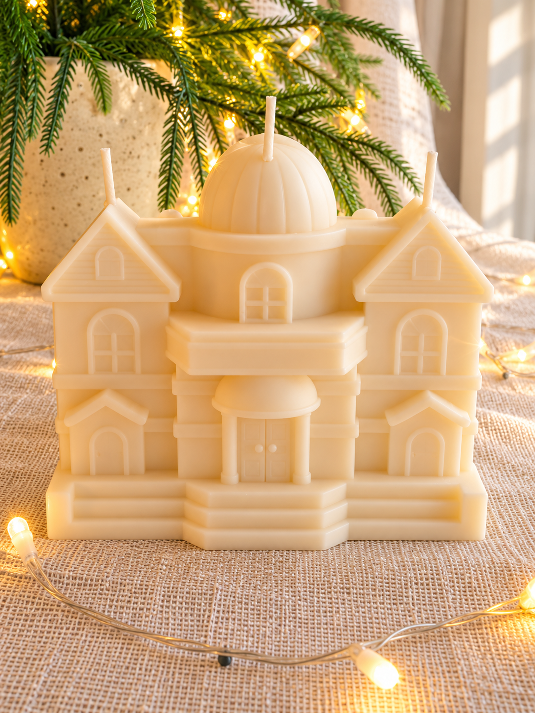 Castillo Navideño Vela Escultórica