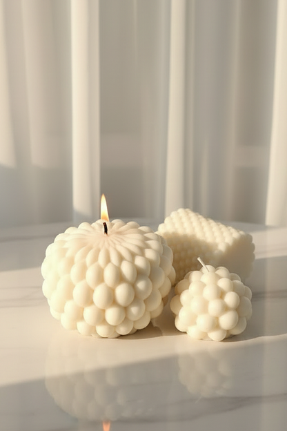Set de 3 Velas Esculturales — Decoración Aesthetic