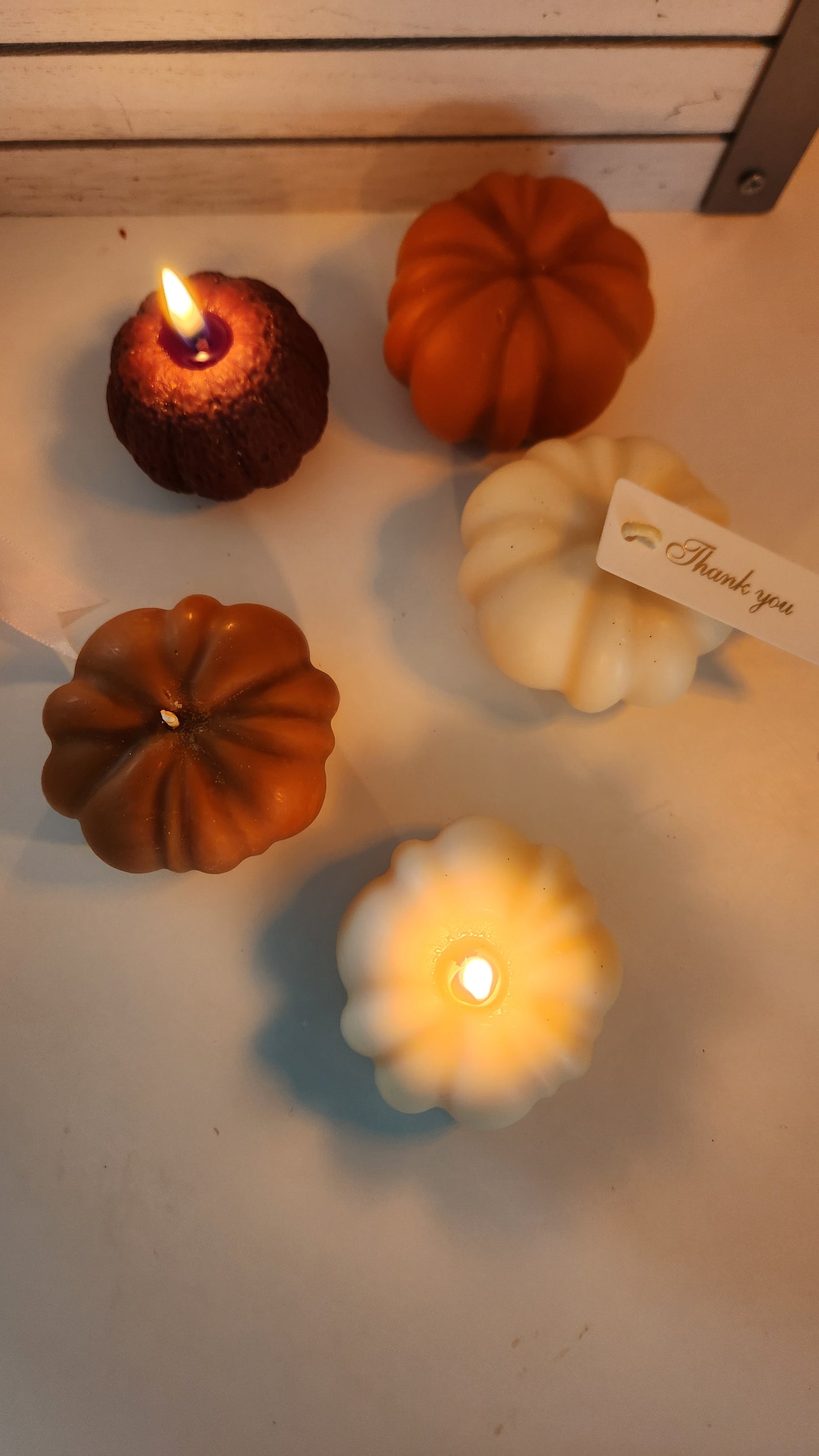 Pumpkin candle