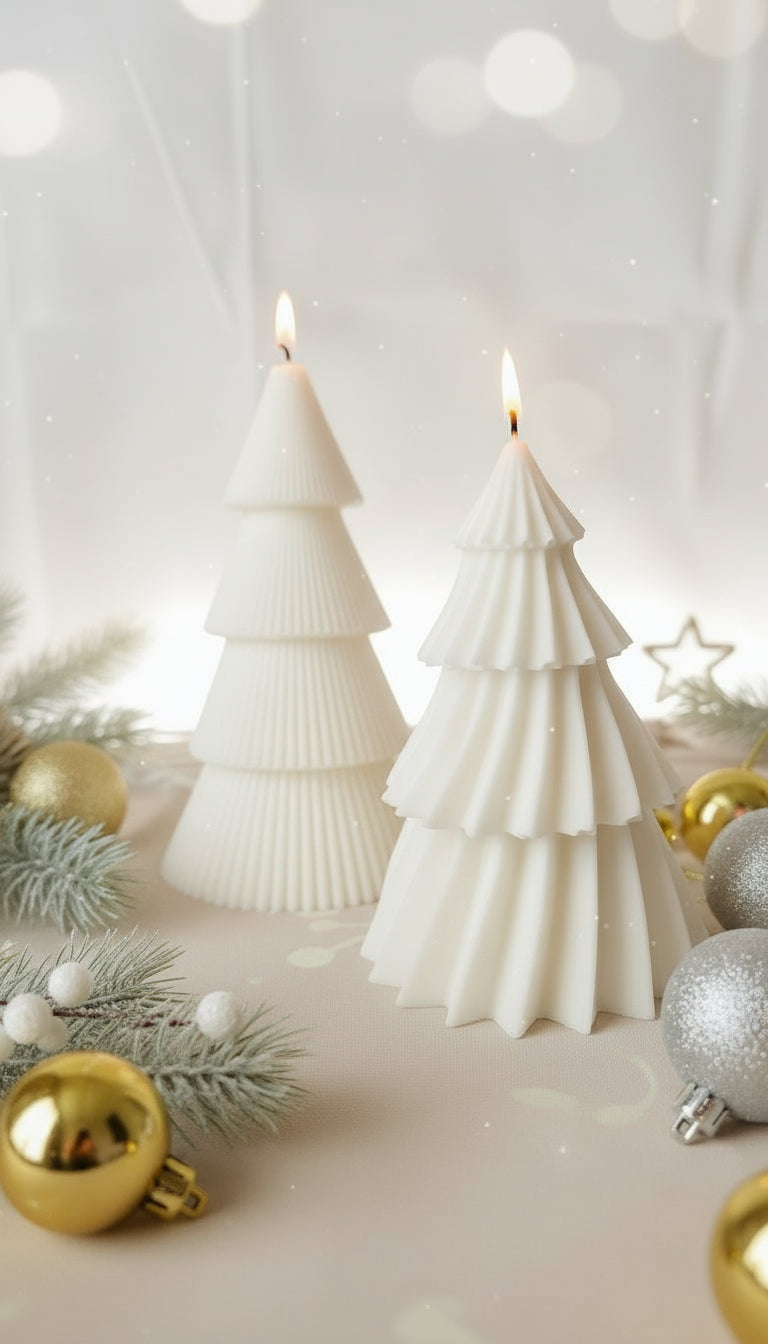 Set de Velas decoraticas Pinos de Navidad