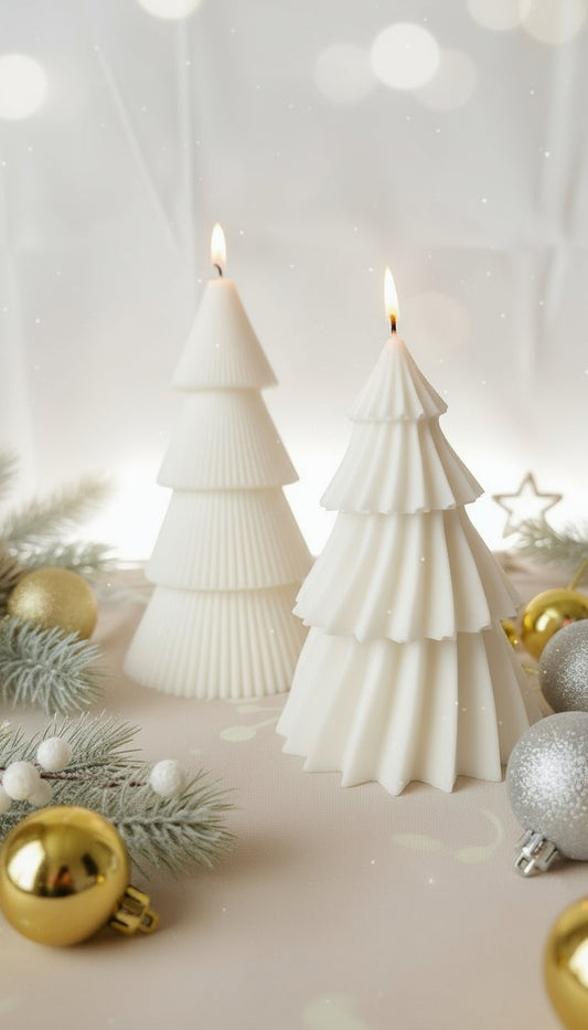 Set de Velas decoraticas Pinos de Navidad