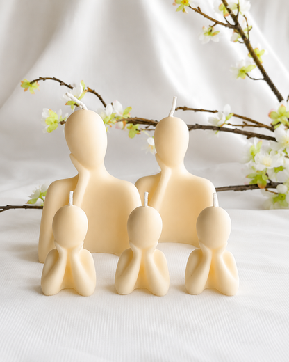 Crea tu familia en cera Velas decoraticas