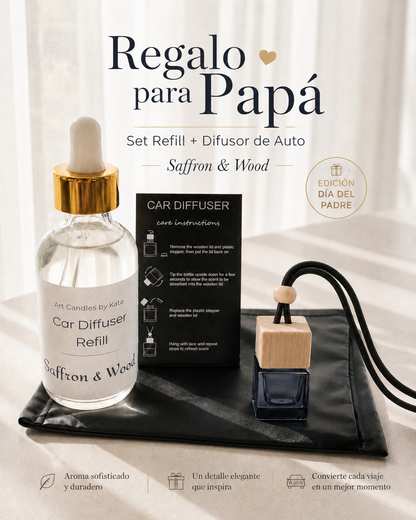 Set Refill + Difusor de Auto  Regalo para Papá