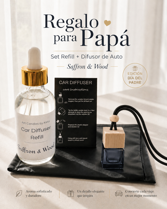 Set Refill + Difusor de Auto  Regalo para Papá