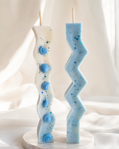 Set de Velas esculturales costeras