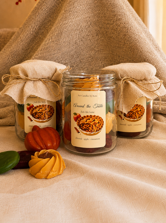 Wax melts Around the table