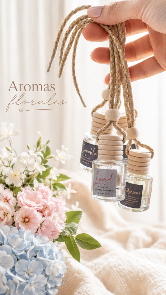 Difusor de Auto, aroma + frase para tu camino
