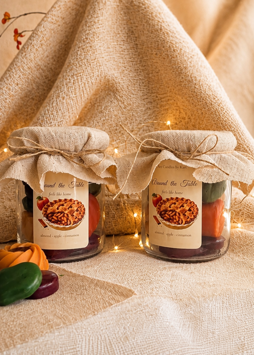 Wax melts Around the table