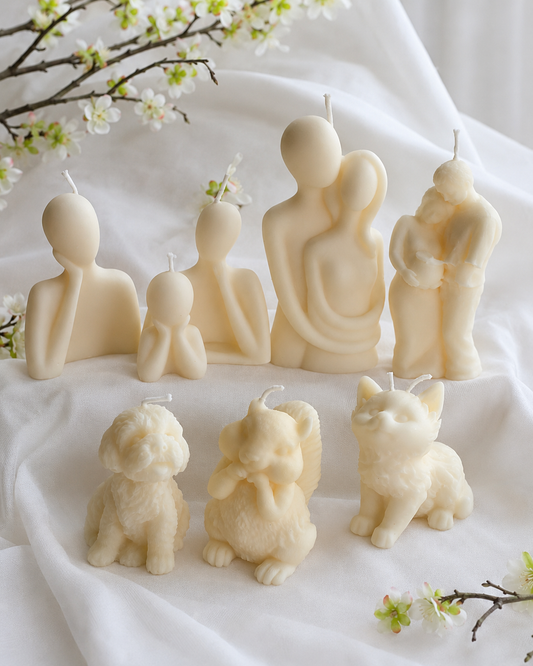 Crea tu familia en cera Velas decoraticas