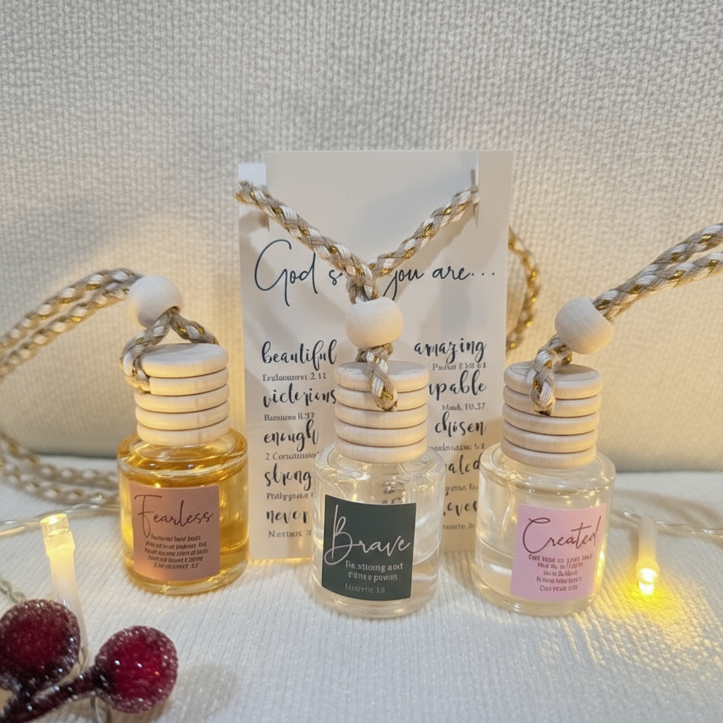 Difusores de auto con mensajes para acompañarte